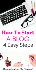 How To Start A Blog In Four Easy Steps - Homesteading For Women