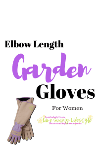 Purple Elbow Length Garden Gloves