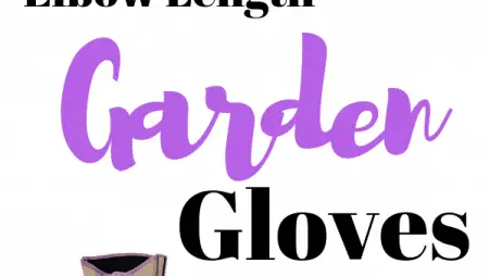 Purple Elbow Length Garden Gloves