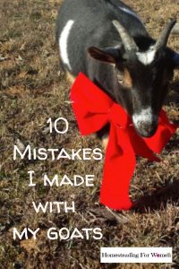 10 Mistakes I made with my goats