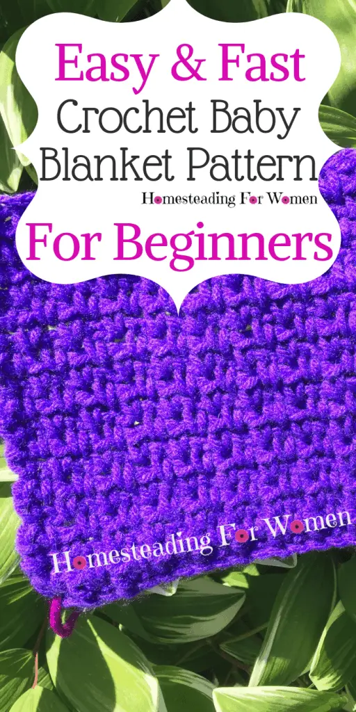 Easy Fast Free Crochet Baby Blanket Pattern For Beginners-min