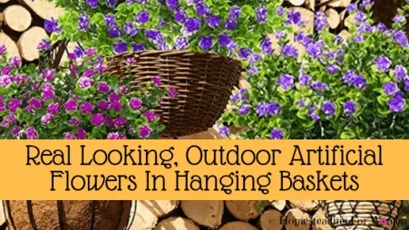 Outdoor Artificial Flowers in Hanging Baskets That Look Real