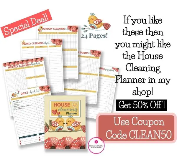 Coupon Cleaning Planner Printables