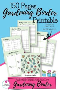 Gardening Binder Printable 150pages